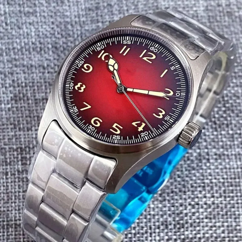 Bronze Dive Automatic Watch 39mm 200M Water Resistant Sapphire Crystal Leather Strap - Image 4