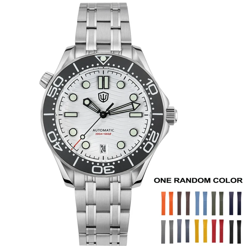 Professional 200M Automatic Dive Watch with Sapphire Crystal and Stainless Steel Bracelet - Image 10