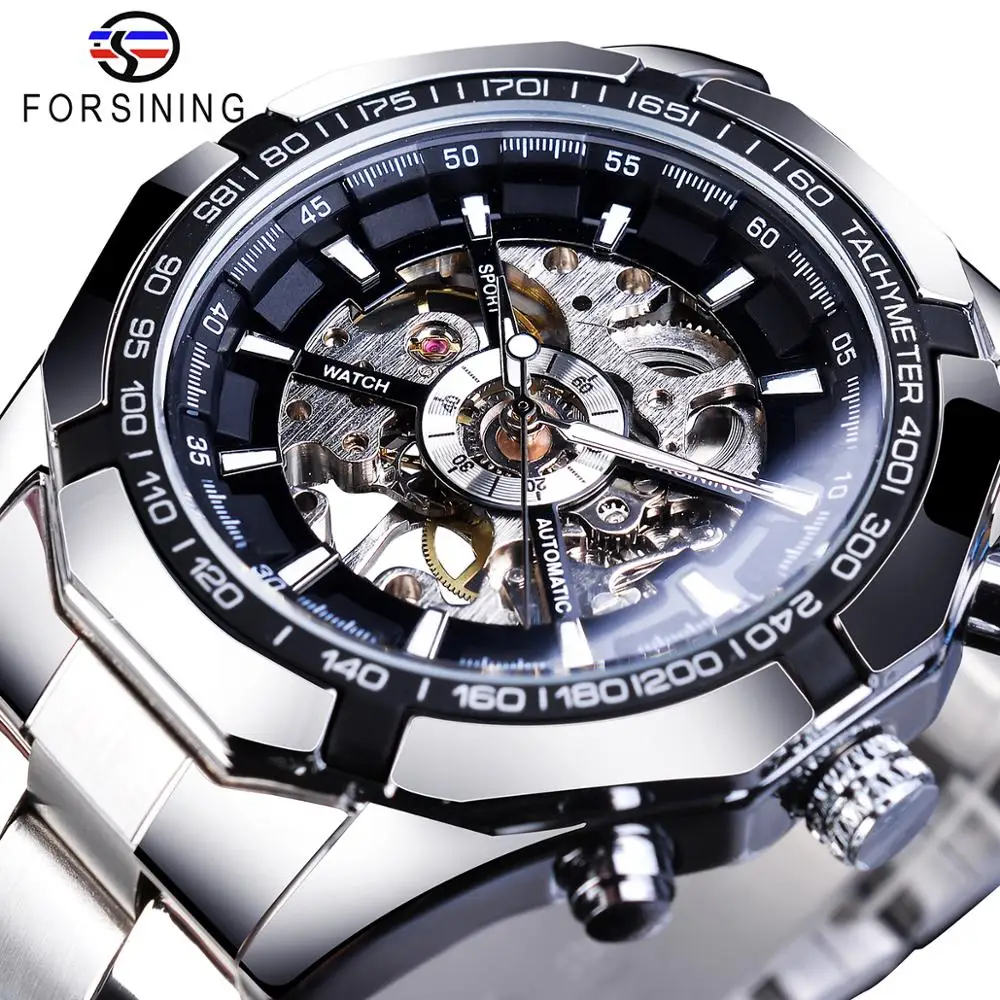 Pilot watch with multi-function display including tachymeter scale