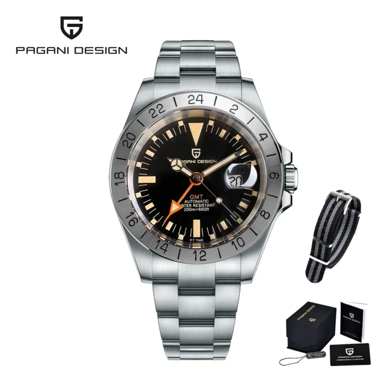 Professional Automatic Dive Watch with Sapphire Crystal and Stainless Steel Bracelet - Image 17