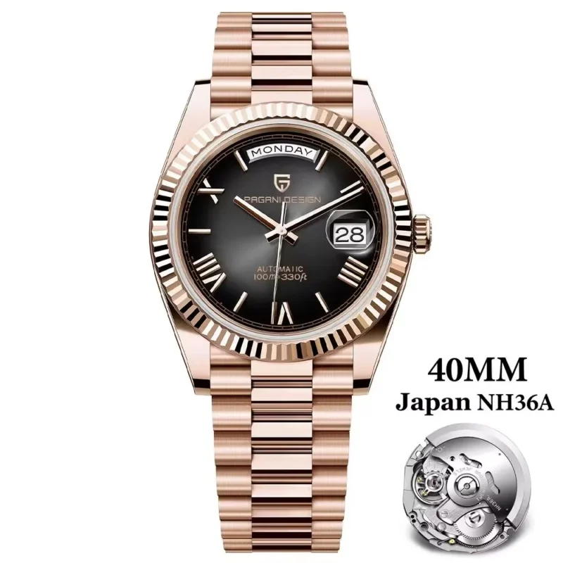 Luxury Automatic Dive Watch with NH36A Movement, Sapphire Crystal, and Stainless Steel Bracelet - Image 15