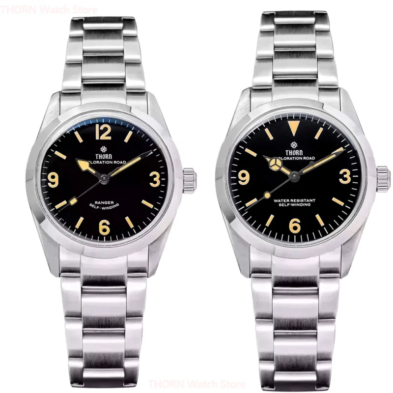 Vintage Tribute Automatic 34mm Watch with Domed Sapphire Crystal and Stainless Steel Bracelet - Image 14