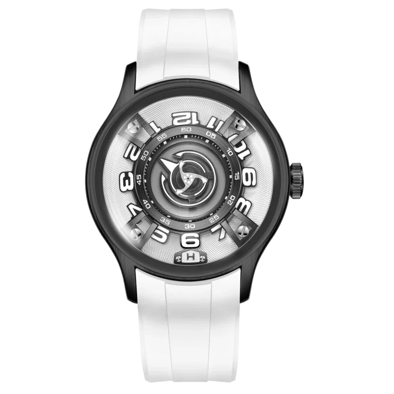 Luxury Automatic Starship Watch with Blue Super Luminous Display and Silicone Strap - Image 9
