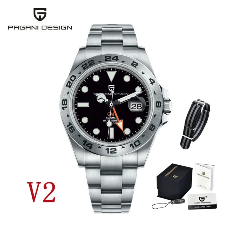 Professional Automatic Dive Watch with Sapphire Crystal and Stainless Steel Bracelet - Image 7
