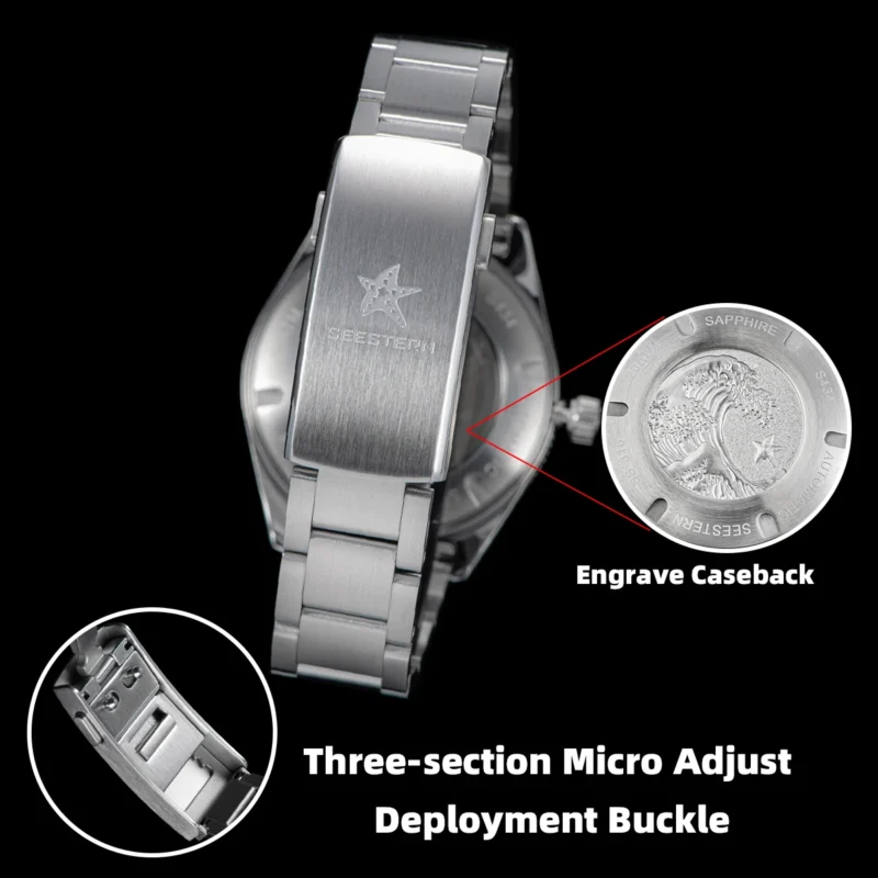 Professional Automatic Dive Watch with Skeleton Dial and Sapphire Crystal 200M Water Resistant NH35 Movement - Image 3