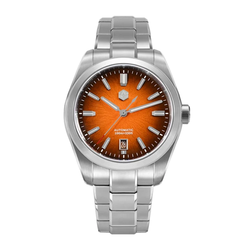 Elegant JianZhan Automatic Dress Watch with Miyota 9015 Movement and Ceramic Textured Dial - Image 16