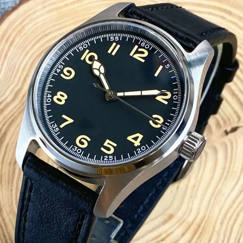 Bronze Dive Automatic Watch 39mm 200M Water Resistant Sapphire Crystal Leather Strap - Image 3