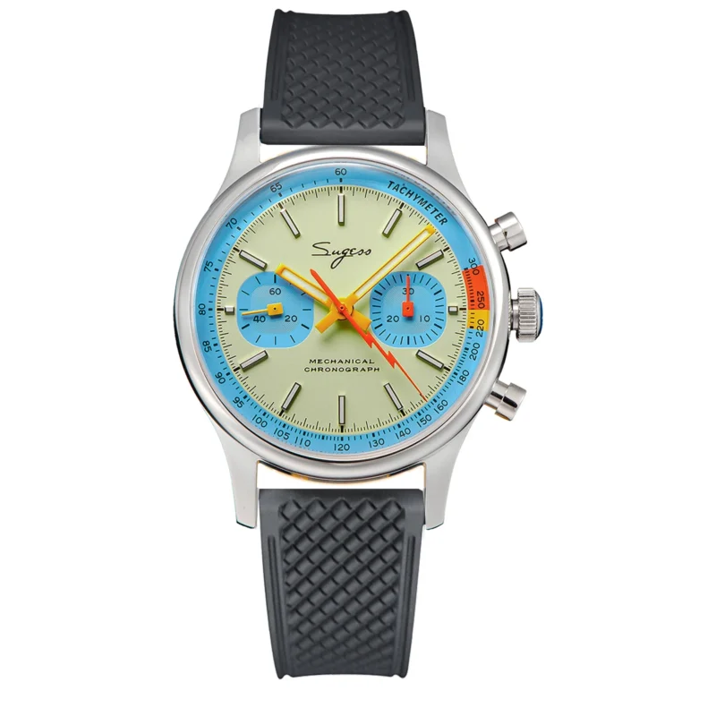 Pilot Chronograph Mechanical Watch with Swan Neck Movement and Sapphire Crystal - Image 11