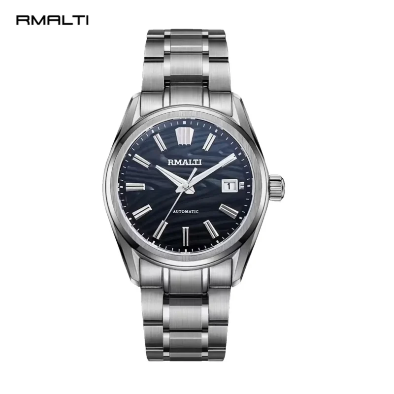 White Birch Automatic Watch with Sapphire Crystal and Stainless Steel Bracelet - Image 6