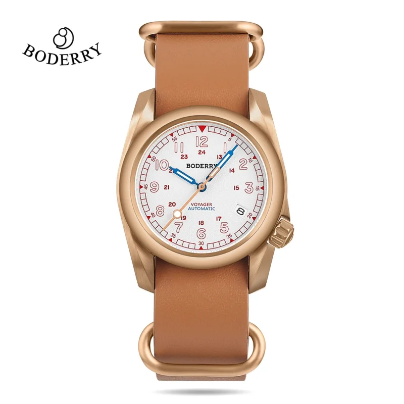 Voyager Bronze Field Automatic Watch with Sapphire Crystal and Leather Strap - Image 22