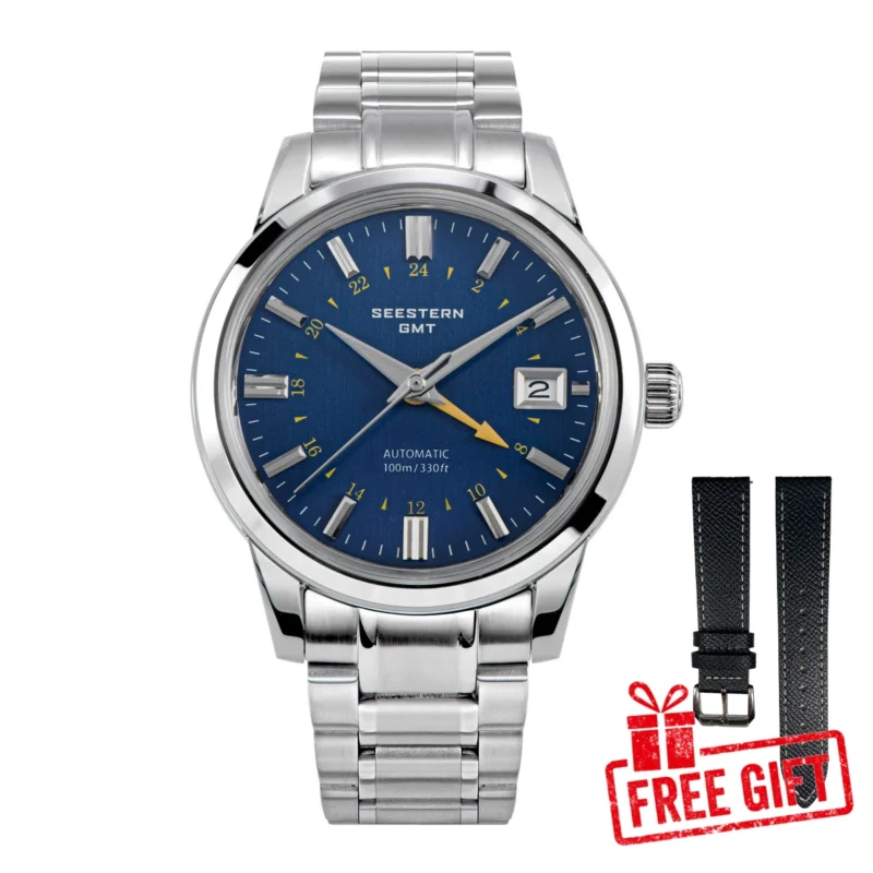 Professional GMT Automatic Watch with NH34 Movement, Domed Sapphire Crystal and Stainless Steel Bracelet - Image 7