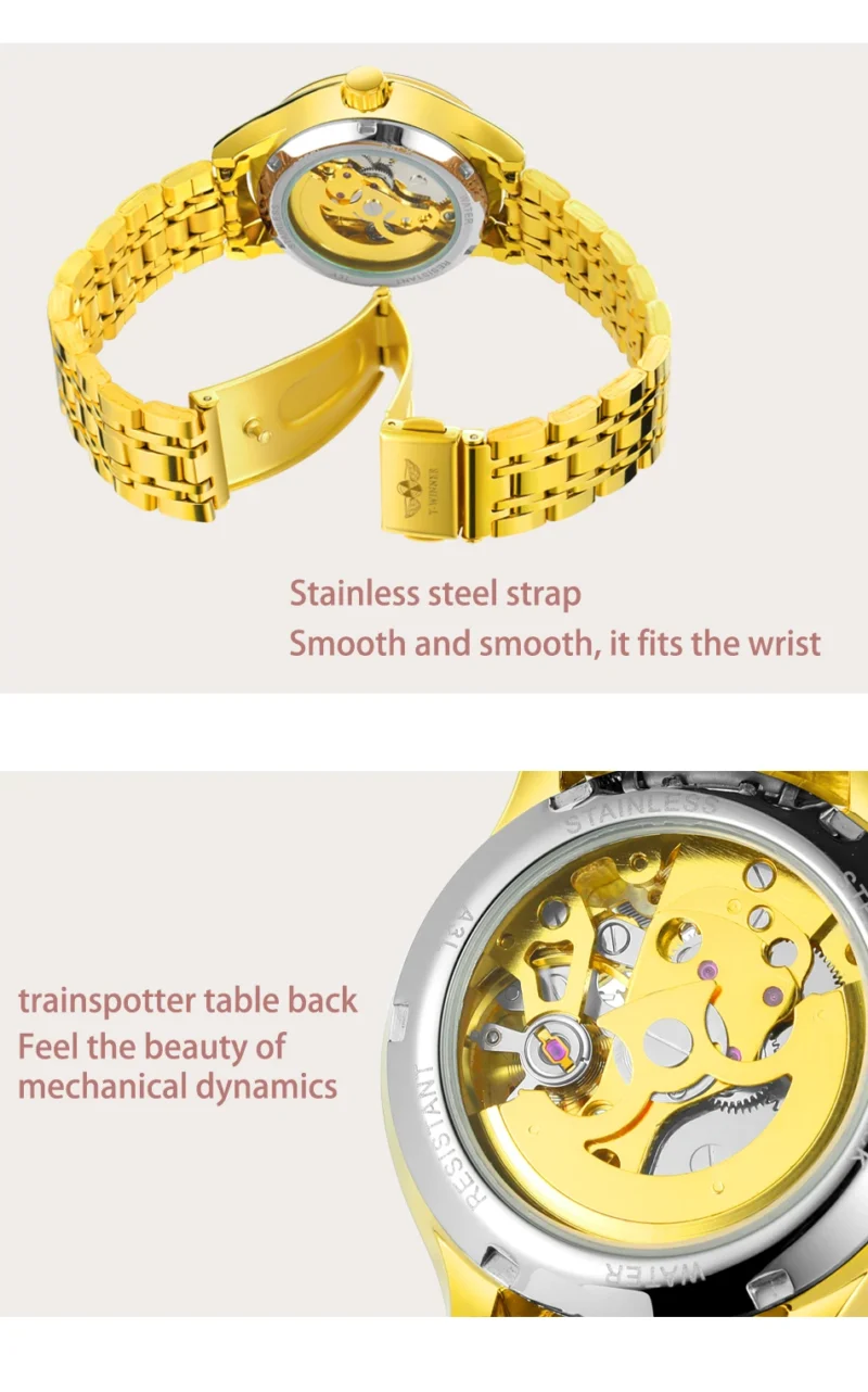 Luxury Skeleton Automatic Ladies Watch with Diamond Dial and Stainless Steel Bracelet - Image 5