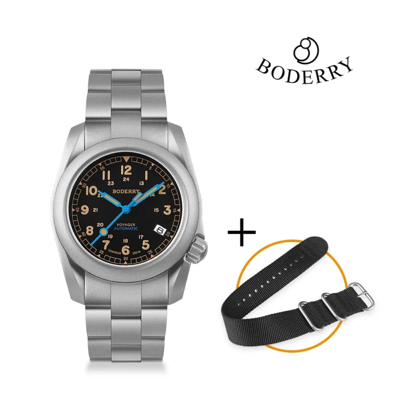 Voyager Bronze Field Automatic Watch with Sapphire Crystal and Leather Strap - Image 16