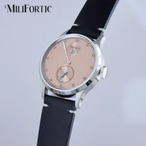Vintage Automatic Dress Watch with Jumping Hour Feature, Blue Hands and Sapphire Crystal