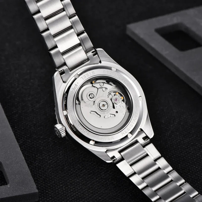 GMT Automatic Mechanical Watch with Sapphire Crystal and Stainless Steel Bracelet - Image 5