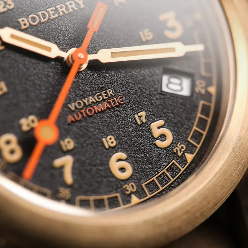 Voyager Bronze Field Automatic Watch with Sapphire Crystal and Leather Strap - Image 4