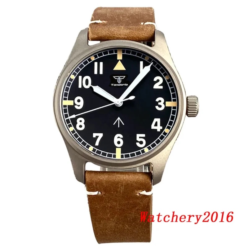 Professional Titanium Automatic Dive Watch with Sapphire Crystal and Leather Strap - Image 16