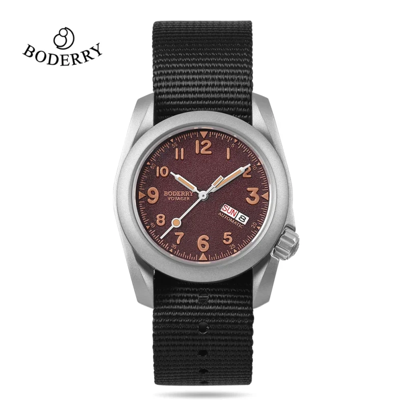 Voyager Bronze Field Automatic Watch with Sapphire Crystal and Leather Strap - Image 8