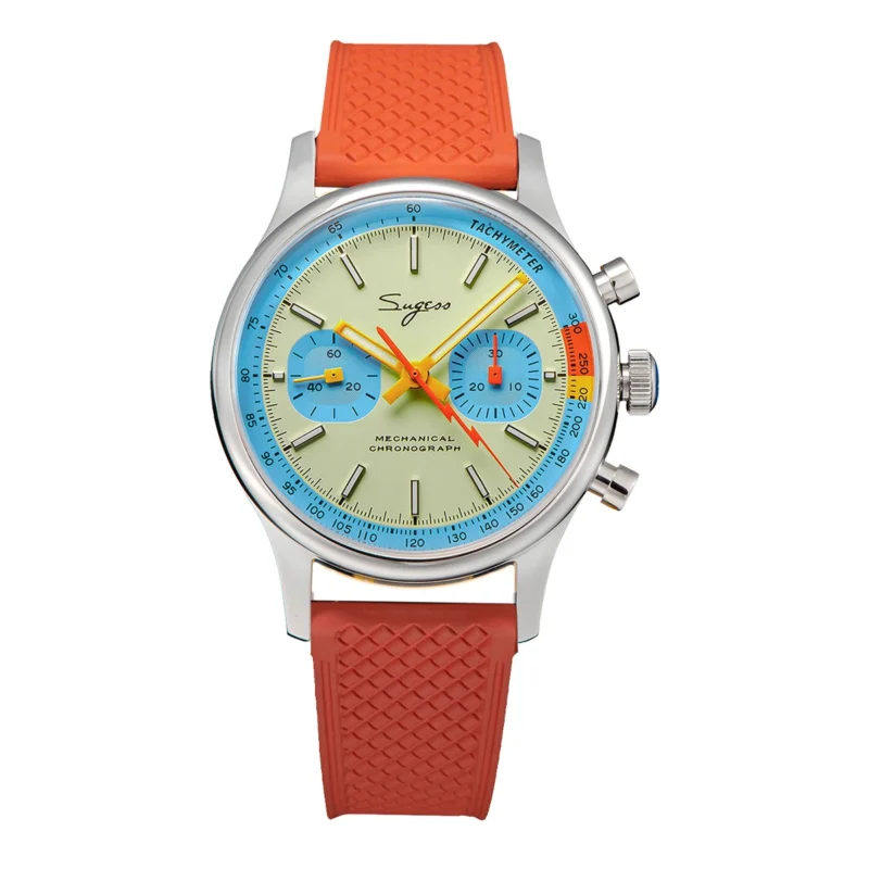 Pilot Chronograph Mechanical Watch with Swan Neck Movement and Sapphire Crystal - Image 14
