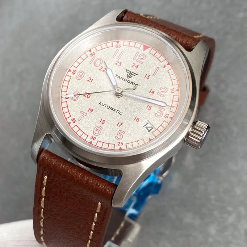 Vintage Field Automatic Dive Watch NH35AA Movement Stainless Steel Sapphire Crystal Watch with Date Display - Image 12