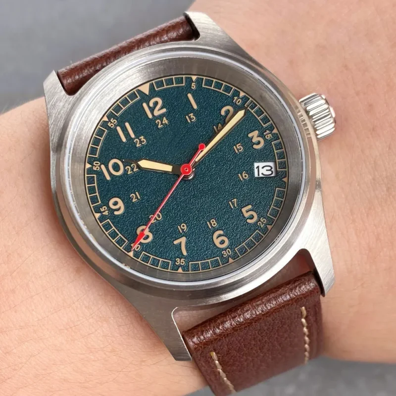 Vintage Field Automatic Dive Watch NH35AA Movement Stainless Steel Sapphire Crystal Watch with Date Display - Image 6