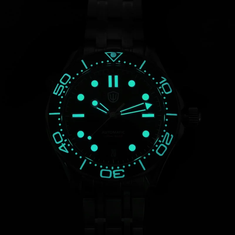 Professional Automatic Dive Watch with NH35 Movement, Sapphire Crystal and Stainless Steel Bracelet - Image 6