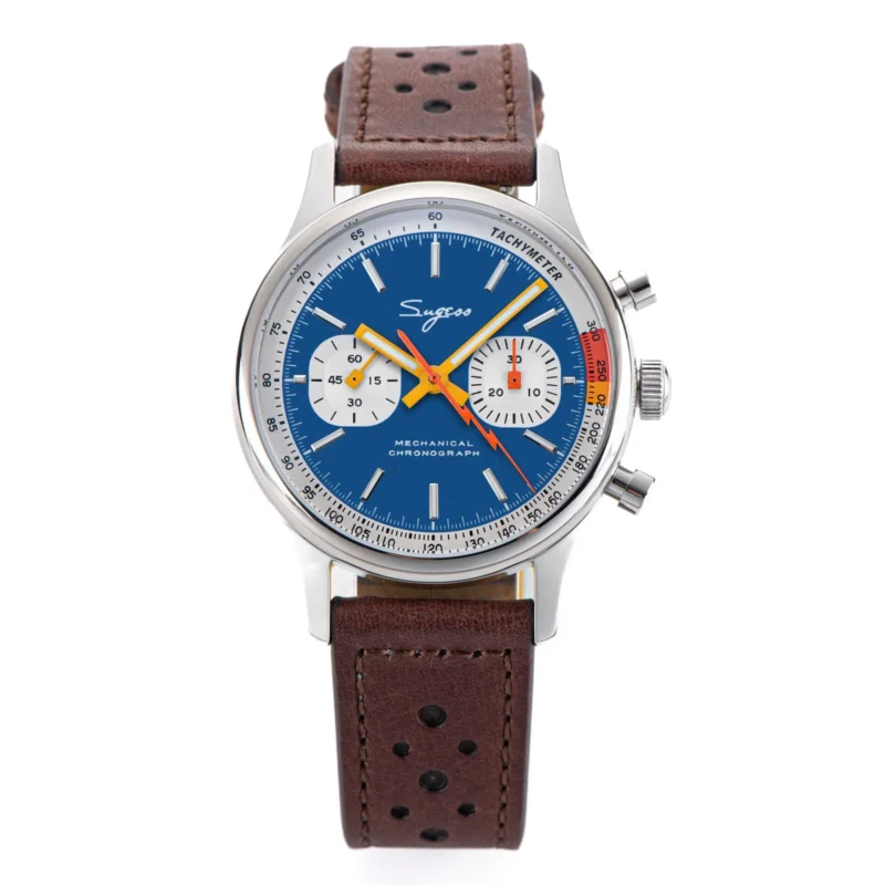 Pilot Chronograph Mechanical Watch with Swan Neck Movement and Sapphire Crystal - Image 7