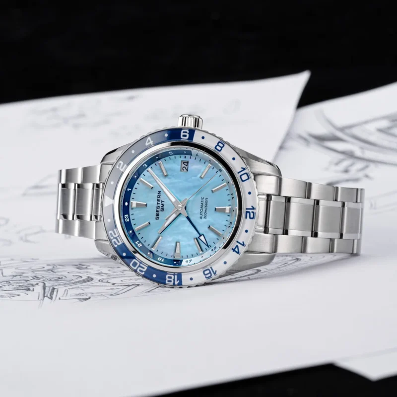 Professional GMT Dive Watch Automatic NH34 Movement with Sapphire Crystal and Stainless Steel Bracelet - Image 4