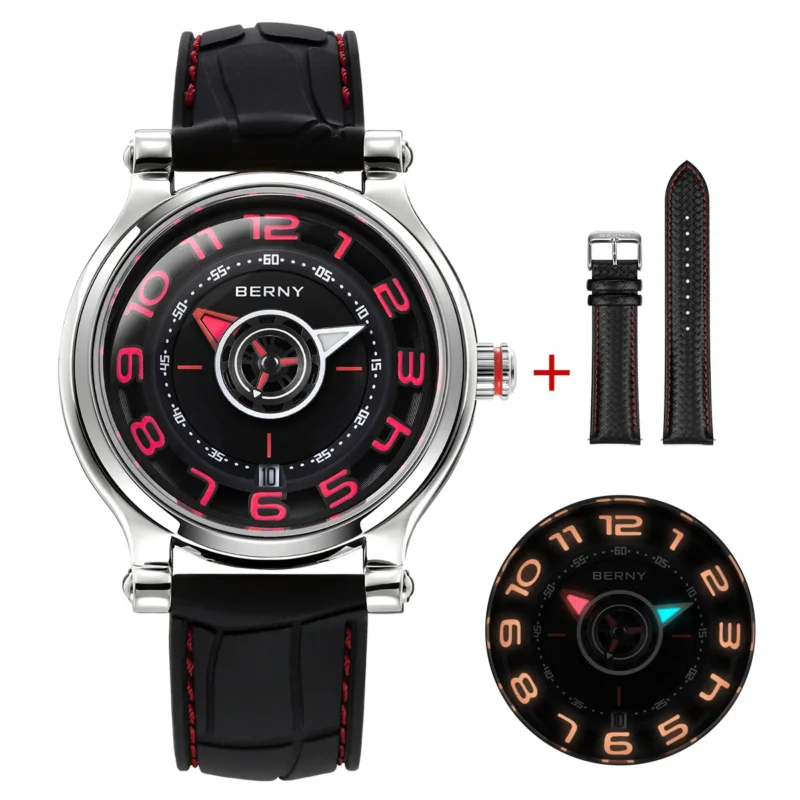 Professional Automatic Dive Watch with Compass and Sapphire Crystal Mechanical Timepiece - Image 11