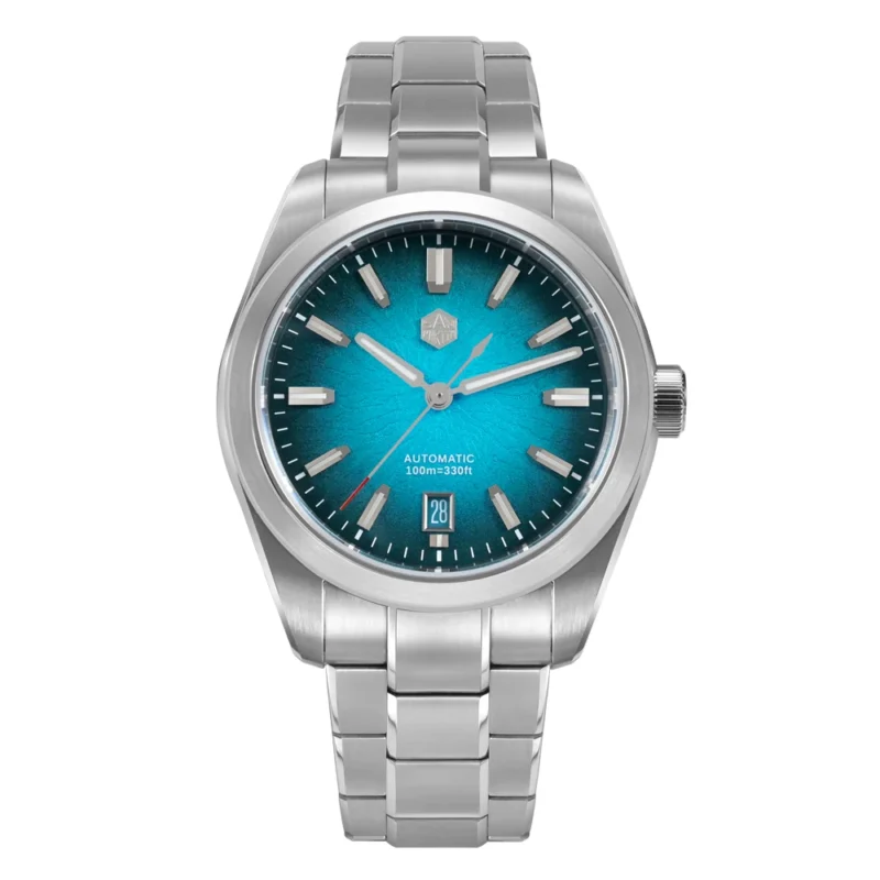 JianZhan Gada Automatic Dress Watch 39mm Sapphire Crystal Stainless Steel Miyota 9015 Mechanical Watch with Gradient Enamel Dial - Image 8