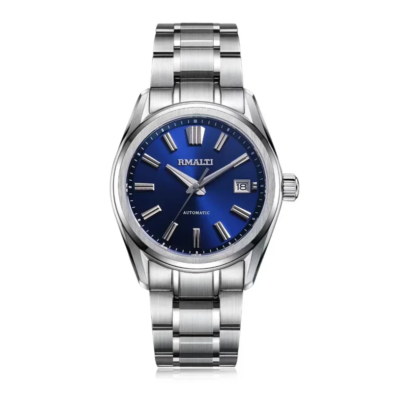White Birch Automatic Watch with Sapphire Crystal and Stainless Steel Bracelet - Image 12