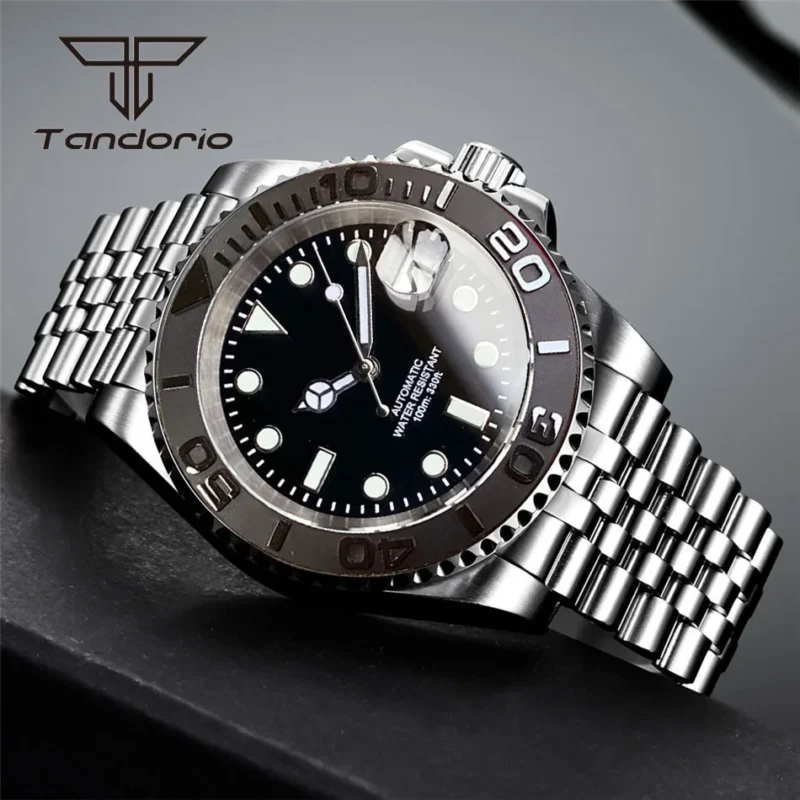 Professional Automatic Dive Watch with Sapphire Crystal and Stainless Steel Bracelet - Image 7