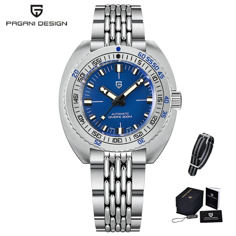 Professional Automatic Dive Watch with Sapphire Crystal and Stainless Steel Bracelet - Image 21