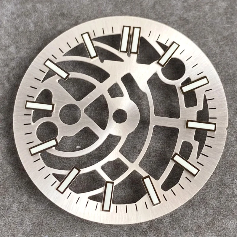 Skeleton Open Heart Automatic Watch Dial 29mm for NH35 with Brass Construction - Image 6