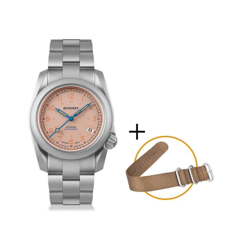 Voyager Bronze Field Automatic Watch with Sapphire Crystal and Leather Strap - Image 18