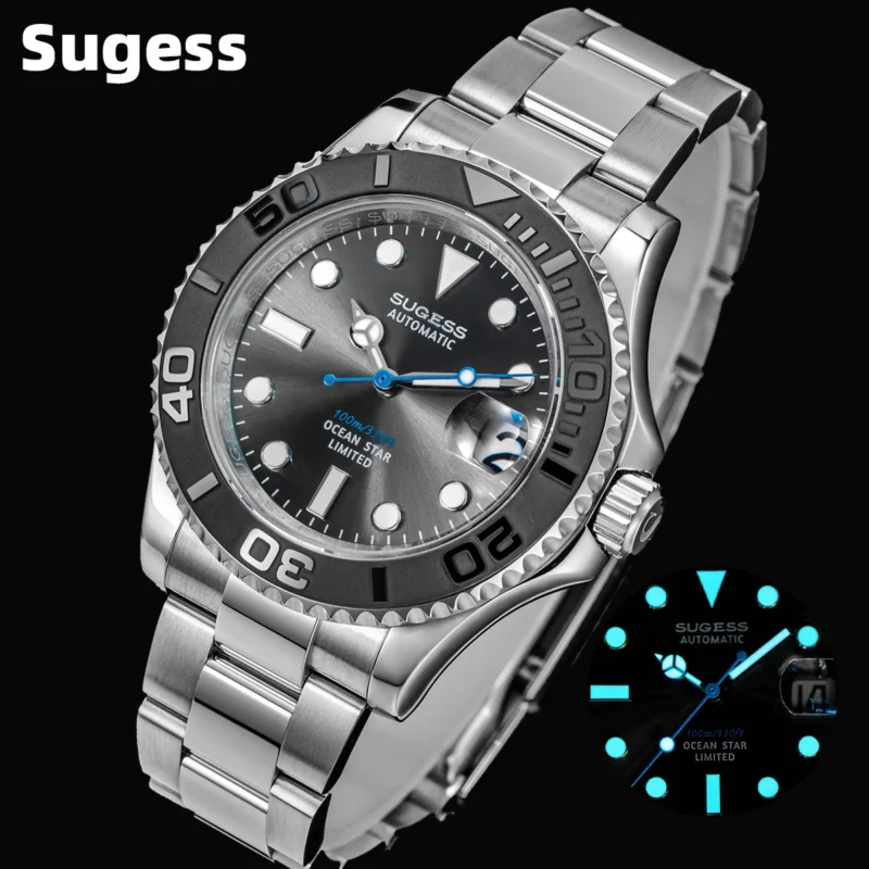 Professional Automatic Dive Watch with Ceramic Bezel and Sapphire Crystal NH35A Movement Watch with Stainless Steel Bracelet